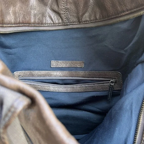 bcbg Maxazria Large Leather Brown Tote Bag - Picture 8 of 10